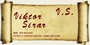 Viktor Sirar vizit kartica